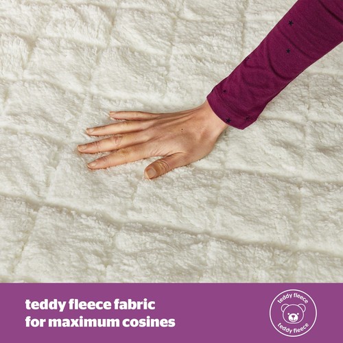 Silentnight Teddy Fleece Electric Under Blanket Fleecy Sigle Double King Heated - Picture 22 of 36