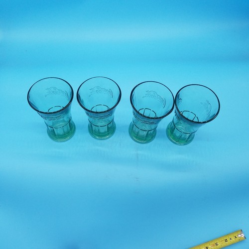 Juego de 4 vasos acampanados verdes Coca Cola de colección borde acampanado pesado Libby 17 oz. - Imagen 5 de 5