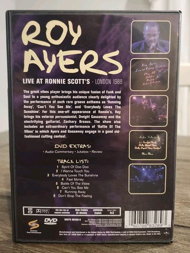 Roy Ayers: Live at Ronnie Scotts London 1988 DVD EX Condition! - Imagen 3 de 4