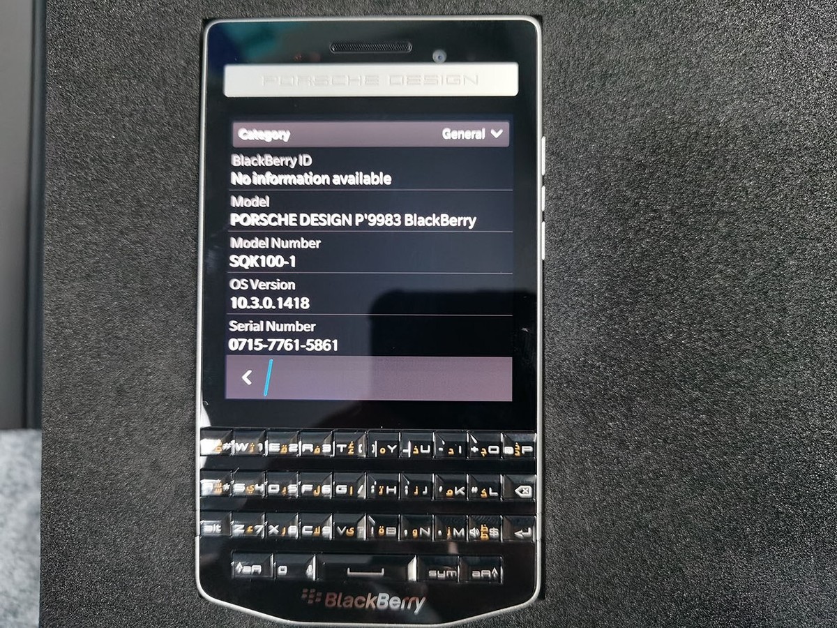 BlackBerry Porsche Design P'9983 Unlocked 64GB Fashion Phone Full