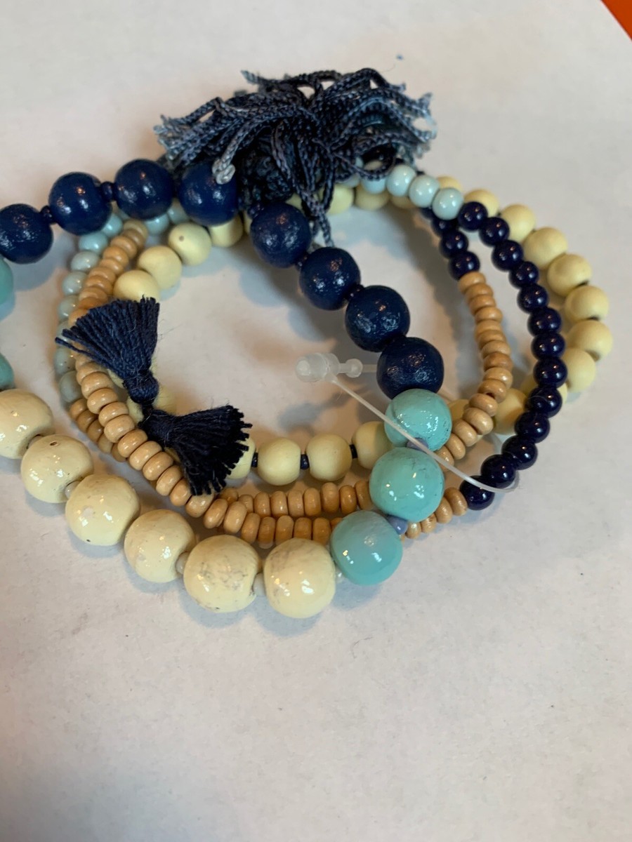 ブレスレット VINTAGE HOLLYWOOD Vine Beads Bracelet 4BFK491 NWOT VINEYARD VINES LOT OF 4 WOOD BEADS BRACELETS H99 | eBay