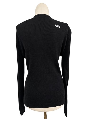 Saks Fifth Ave Vintage Black Button Down Sweater Womens Size Petite S/M - Picture 8 of 8