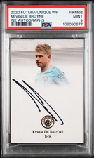 Kevin De Bruyne 2019-20 2020 Futera Unique Ink On Card Auto #IKM02 /14 PSA 9