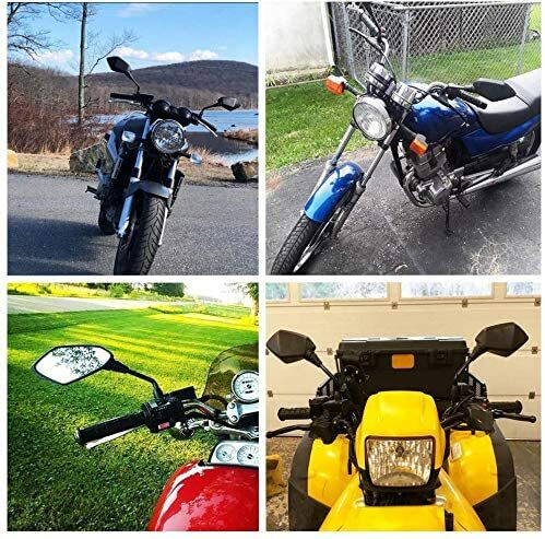 Black Motorcycle Rearview Side Mirror 10mm For 2014 2015 2018 19 Honda Grom 125 - Picture 6 of 12