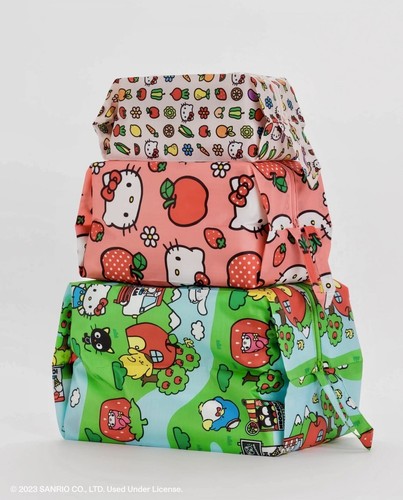 NEW! Baggu “HELLO KITTY & FRIENDS” 3D ZIP SET, Recycled Nylon, SOLD OUT & RARE!! - Picture 5 of 15