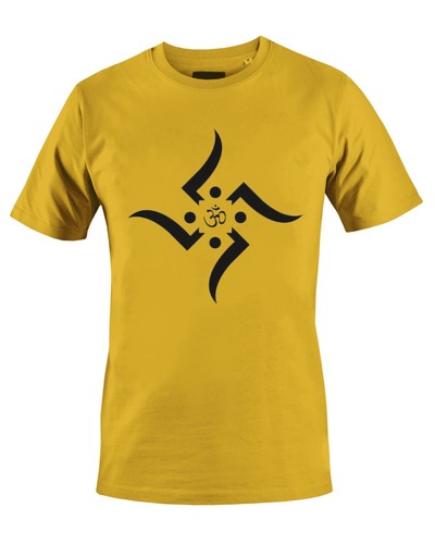 OM T-shirt AUM OHM INDÙ Devanagari simbolo induismo, buddismo S-5XL Krishna nuova - Foto 40 di 44
