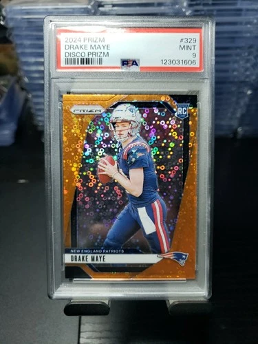 2024 Panini Prizm - Rookies Drake Maye #329 Disco Prizm PSA 9 ROOKIE