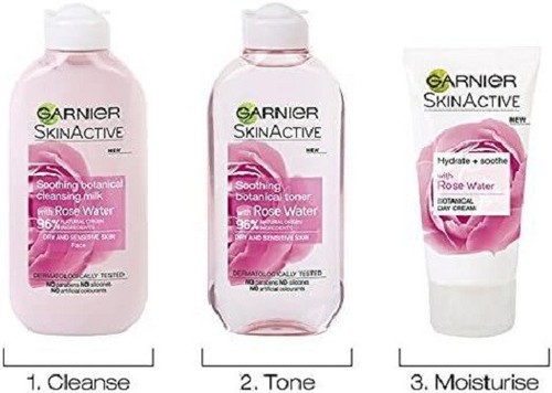 Garnier Natural Rose Water Micellar Cleansing Milk/Toner Sensitive,All Skin Face - Picture 38 of 43