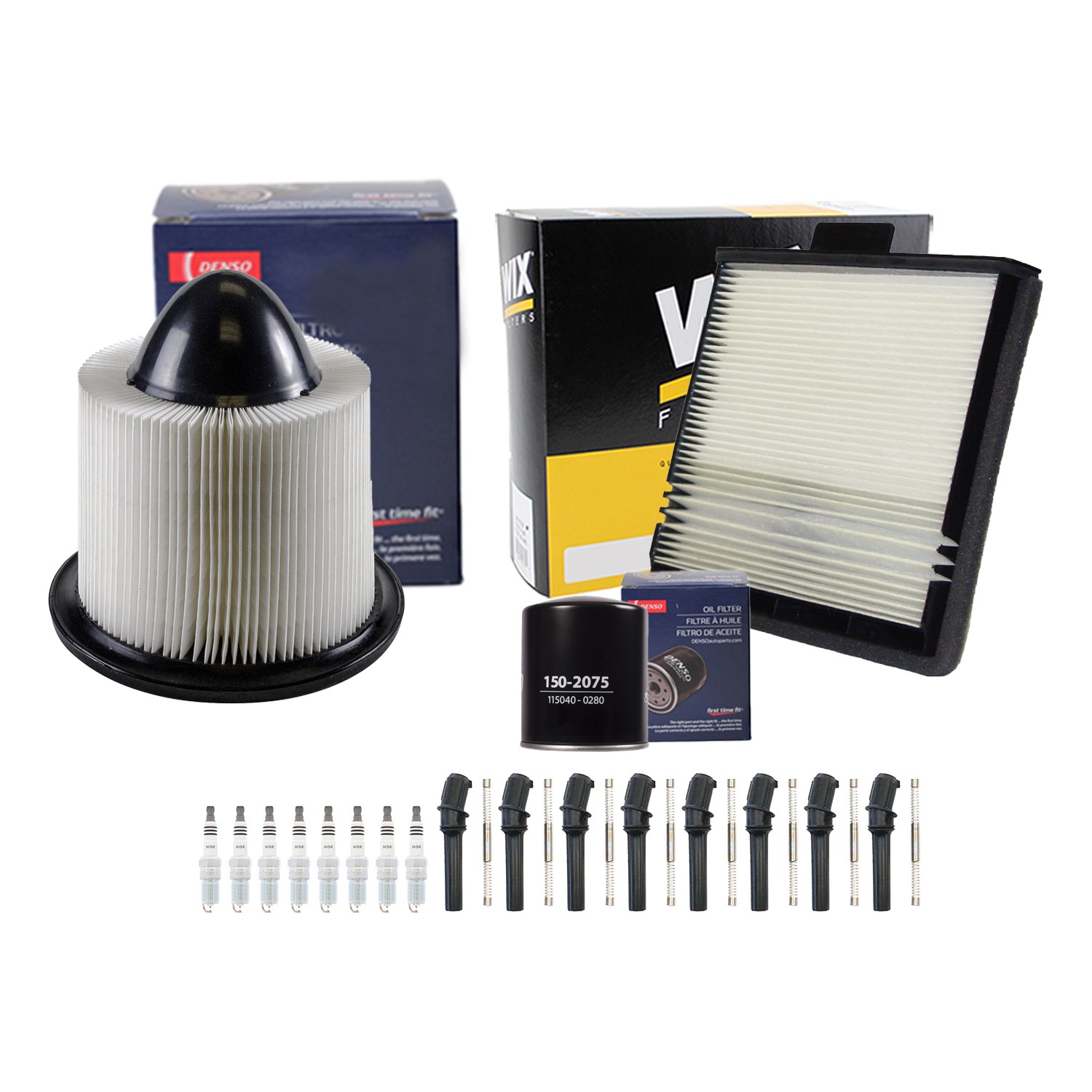 Denso Tune Up Kit NGK 8 Spark Plugs  Boots Kit for Expedition F-150 F-250 V8