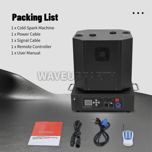 PAIDUN 1200W Dual Output Moving Head Cold Spark Machine Fountain Firework Effect - Picture 9 of 10