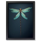 Framed The Dragonfly V1 Wall Art Canvas Print Poster Picture, Home Decor