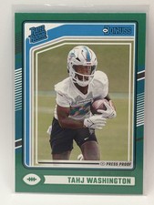 2024 Donruss #346 Tahj Washington Press Proof Green