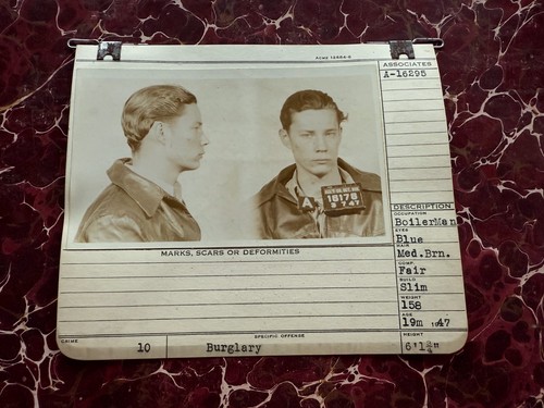 19 YEAR OLD BOILERMAN 1947 Allegheny County Pa Police Criminal  MUG SHOT - Picture 2 of 4