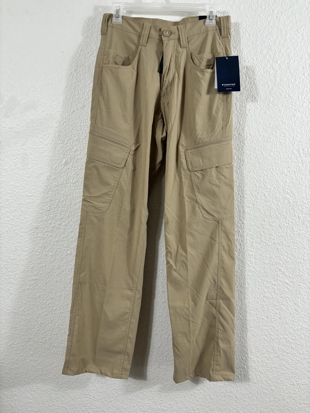 Propper Tactical Pants Mens 28x32 Khaki Summerweight Quick Dry UPF 50 Ripstop