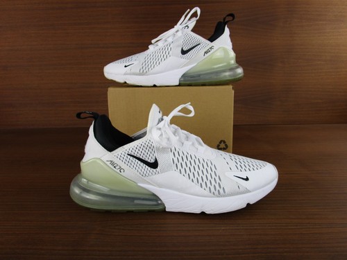 Nike Air Max 270 Herren Schuhe Turnschuhe Laufen Weiß Schwarz AH8050-100 Größe 10
