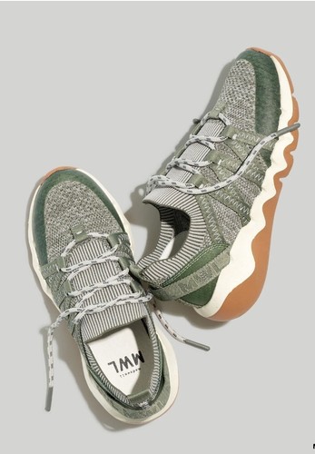 *NEU Sonstige* Madewell Field Knit Sneaker Sportschuhe Damengröße 8M salbeigrün - Bild 1 von 7