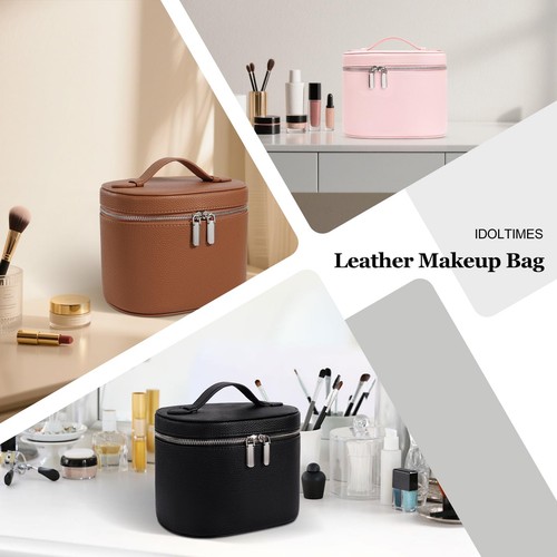 Cosmetic Case, Leather Makeup Bag, Portable Handheld Makeup Case, Detachable ... - Picture 6 of 6