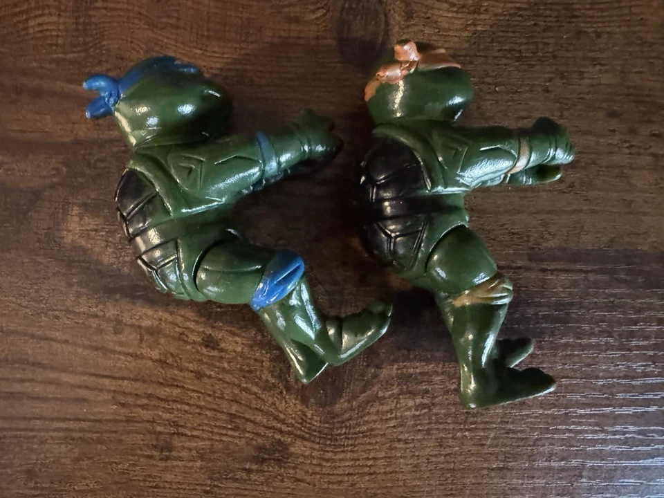 Tortugas Ninja Adolescentes Mutantes Mikey & Leo Lápiz Abrazador Topper RARO De Colección TMNT Foto 4 de 4