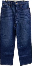 MADEWELL The Perfect Vintage Wide Leg Jeans Wms Sz 30 Dark Blue Denim High Rise