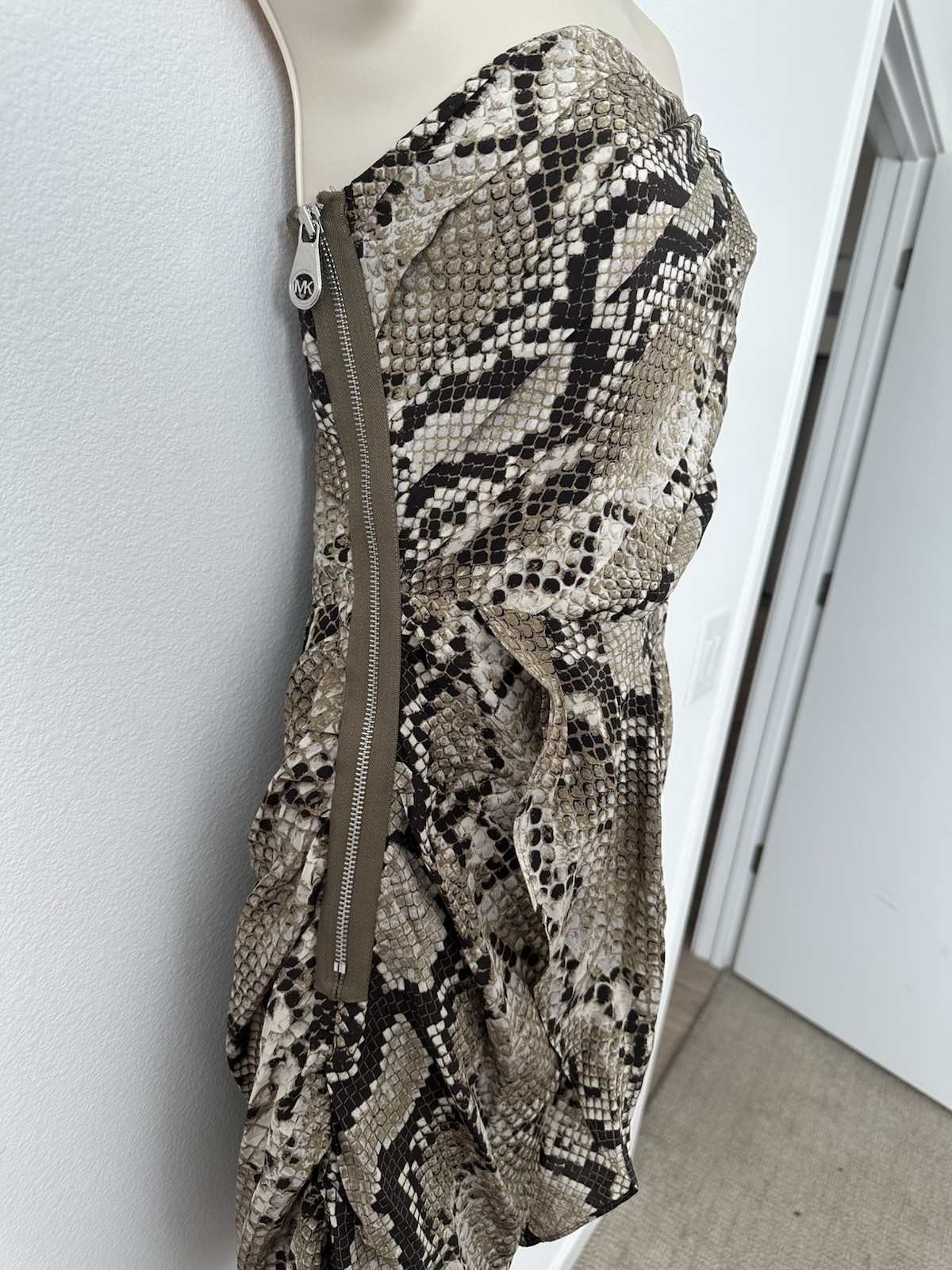 NWT Michael Kors Snake Python Print Strapless Min… - image 4