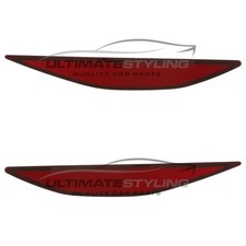Volkswagen Golf Mk7 Hatchback 2012-2017 Red Plastic Rear Bumper Reflectors Pair