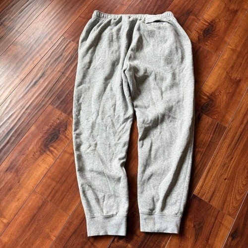 Nike Gray Cuffed Hem Sportswear Club Fleece Solo Swoosh Sweatpants Mens Large - Picture 4 of 7