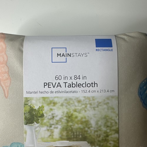 Mainstays PEVA Tablecloth 60" x 84” Rectangle NEW UNUSED - Picture 2 of 14