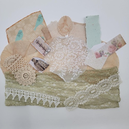 Garden Reverie - Ephemera - Lace Junk Journal - Cottage Garden Paper Bundle
