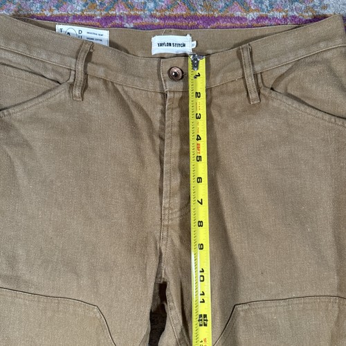 Taylor Stitch Hemp Pants Mens 33 Tuff Duck Cotton Button Fly Canvas - Picture 5 of 8