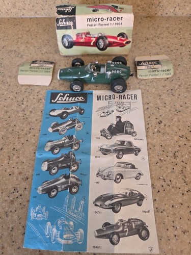 1040 /1 Vintage Schuco Micro Racer Ferrari green #4 1/1964