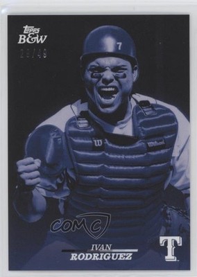 2024 Topps Black & White Blue 29/49 Ivan Rodriguez #72 HOF 0jn5