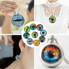 100pcs Round Eyes Glass Stickers DIY Jewelries Decals (10mm) Round Sticker