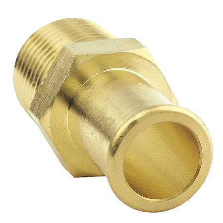 Zoro Select 6Afj3 Hose Barb, 5/8 In Barb, 1/2 In Mnpt, Brass, Hex Head Size: - Bild 1 von 1