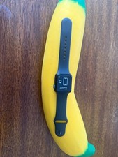 Apple Watch Series 3 38mm Space Gray Aluminum Case with Black Sport Band...