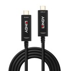 LINDY 15m Fibre Optic Hybrid USB Type C Cable, Audio/Video Only