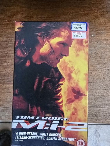 Mission Impossible 2 VHS PAL Video Tape Tom Cruise 2000 rare card board box case
