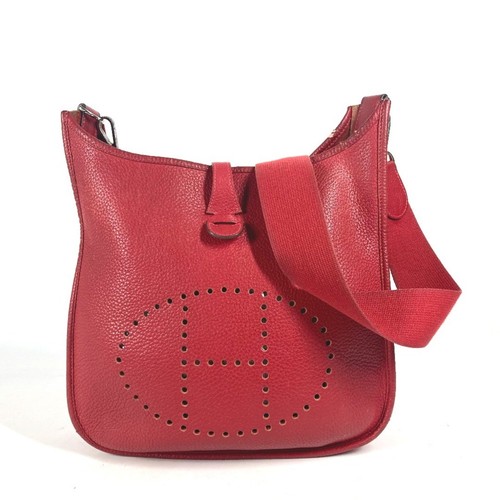 HERMES Evelyn 1 PM Diagonal Bag Punching Logo Shoulder Bag Tryon Clemence P en