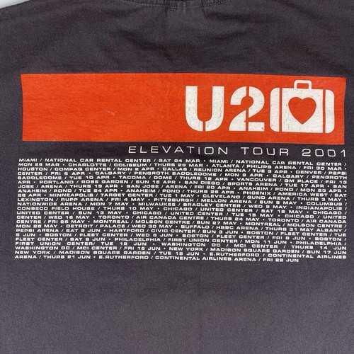 Vintage U2 Elevation Tour 2001 Concert T-Shirt Adult Size XL Murina Made In USA - Imagen 5 de 11