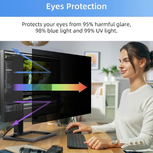 24 Inch Computer Private Screen Filter Eye Protection Prevent And Bl - Picture 22 of 24