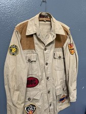 Vintage 70  s 10X Bush Coat Hunting Shooting Jacket Khaki Size 42 Men  s
