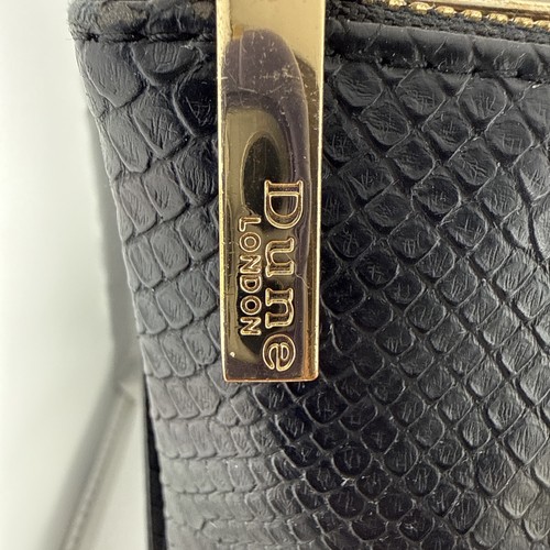 Dune London Snap & 2 Zipper Compartment Handbag Black 11"x8.5x5 Great Condition - Picture 2 of 20