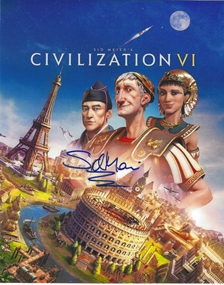 SID MEIER Signed 8 x 10 Photo CIVILIZATION Designer VINTAGE Video Game