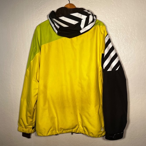 Volcom Nimbus Men's Snow Set M Full Zip Yellow Green Abstract Jacket M Pant Neon - Picture 15 of 24