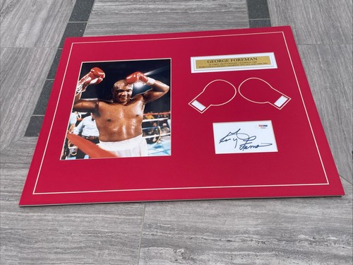 George Foreman Signed & Autographed Matted 16x20 Collage & 8x10 Photo PSA DNA - Picture 4 of 13