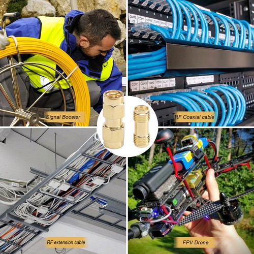2 Stueck Sma Maennlich Auf Sma Maennlich Stecker + 2 Stueck Sma Weiblich Au8645 - Zdjęcie 6 z 7