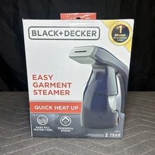 Black + Decker Easy Garment Steamer, Powerful Quick Heat Up, HGS011S - Black