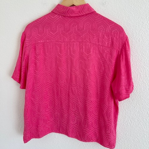 GERTRUDE GASTON rosa Astrid Jacquard Kurzarm Hemd / Gr. S - Bild 4 von 5