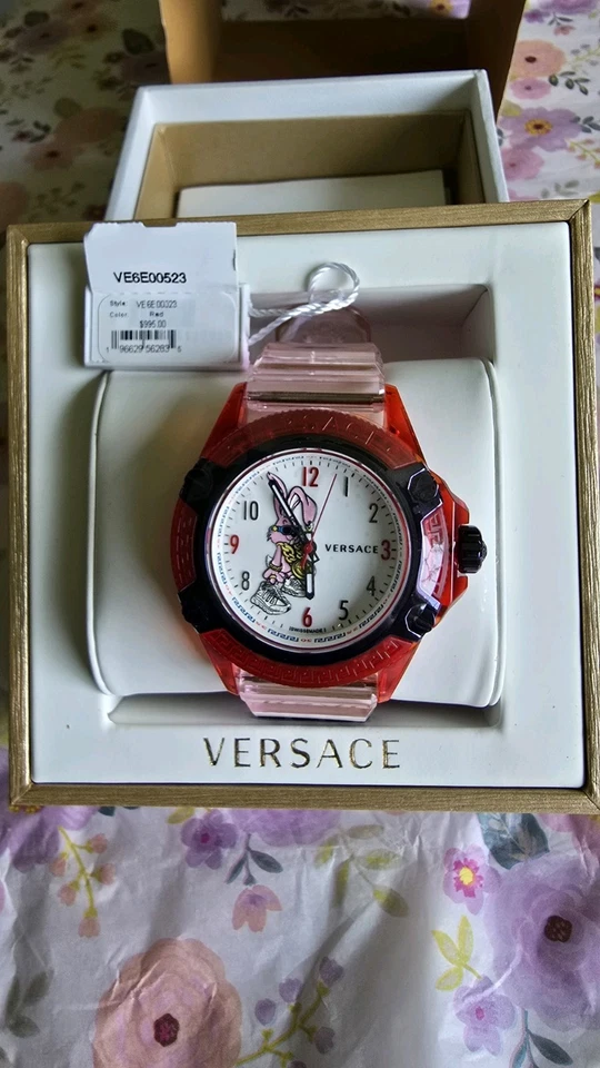 Versace Icon Active Original-Reloj Correa Silicona Rosa Reloj | 42mm | VE6E00523 Foto 3 de 4