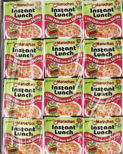 Maruchan Instant Lunch Lime Chili Flavor with Shrimp, 2.25 Oz, Pack of 12 - Imagen 11 de 24