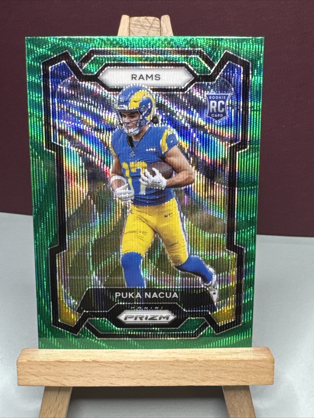 2023 Panini Prizm - Rookies Puka Nacua #357 Green Wave Prizm (RC)